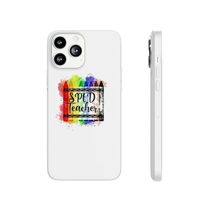 Sped Teacher Crayon Colorful Special Education Teacher Gift Phonecase iPhone
