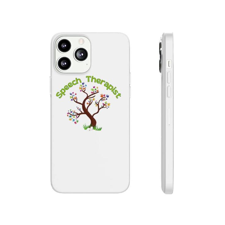 Speech Therapist Slp Therapy Special Needs Hands Tree Phonecase iPhone