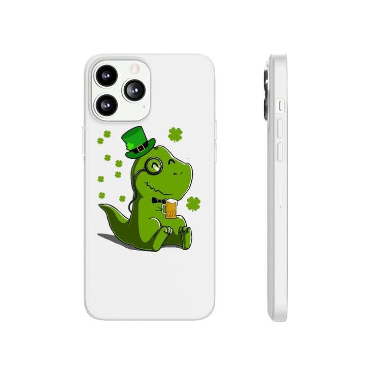 St Patrick's Day Irish Leprechaun DinosaurRex Beer Phonecase iPhone