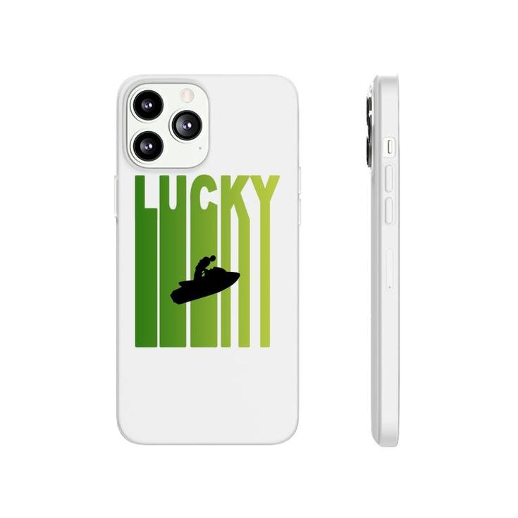 St Patricks Day Lucky Jet Skiing Funny Sport Lovers Gift Phonecase iPhone