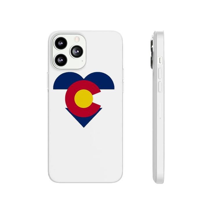 State Of Colorado Flag Heart Gift Novelty Men Women Phonecase iPhone