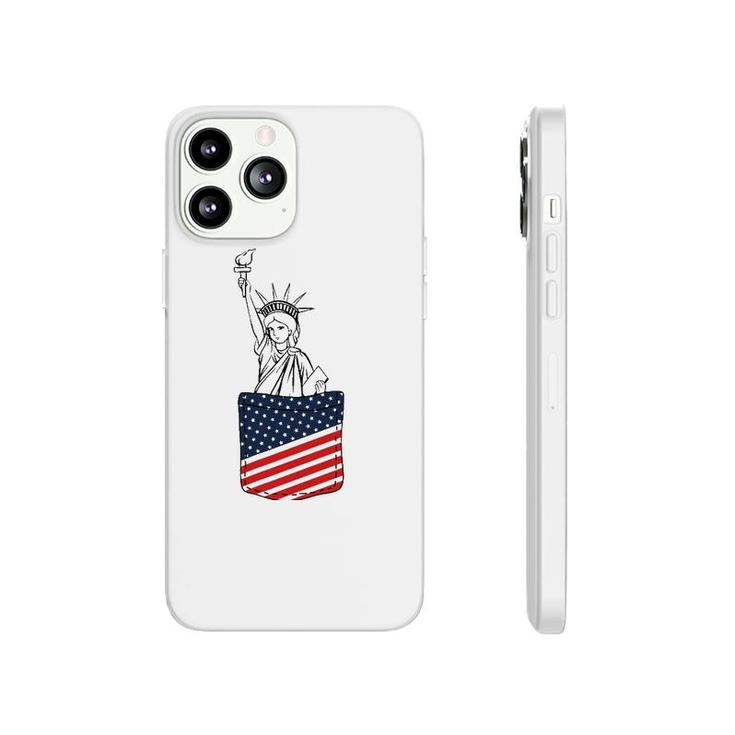 Statue Of Liberty Pocket 4Th Of July Patriotic American Flag Phonecase iPhone