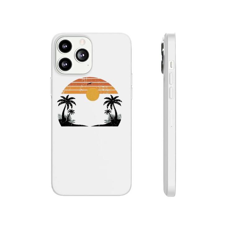 Sunshine Summer Vibes Palm Trees Beach Retro Tropical Summer Phonecase iPhone