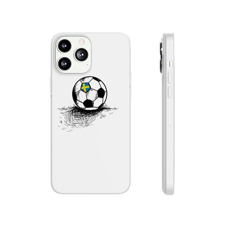 Sweden Soccer Ball Flag Jersey - Swedish Football Gift Phonecase iPhone