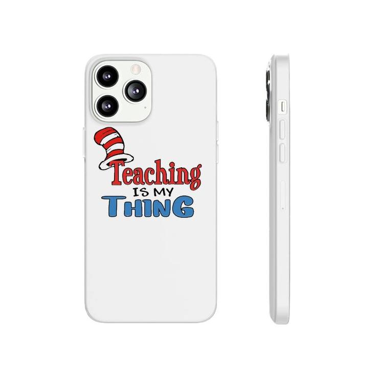 Teaching Is My Things Dr Teacher Red And White Stripe Hat Phonecase iPhone