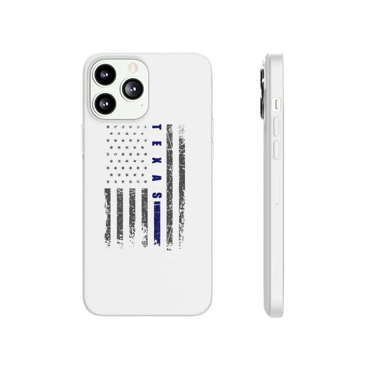 Thin Blue Line Us Flag Texas Souvenir Thin Blue Line Phonecase iPhone