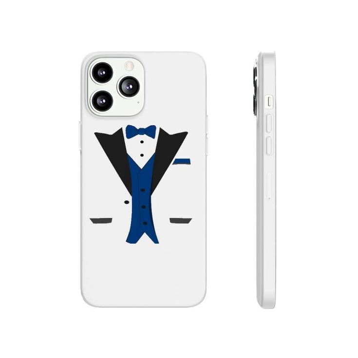 Tuxedo Halloween Wedding Groom Costume Blue Funny Phonecase iPhone