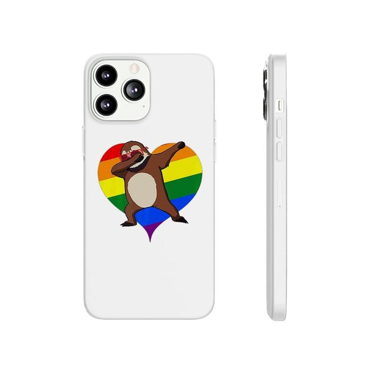 Valentines Day Dabbing Sloth Lgbt Gay Phonecase iPhone