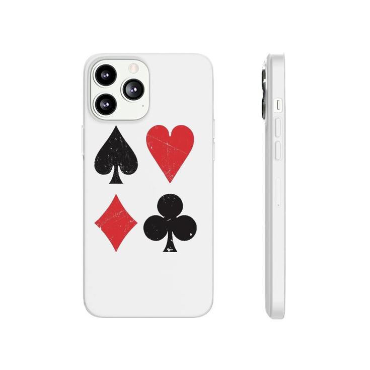 Vintage Playing Card Symbols Spades Hearts Diamonds Clubs Phonecase iPhone