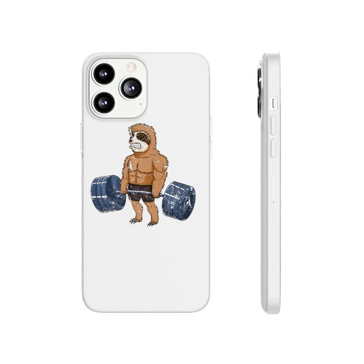 Vintage Sloth Weightlifting Bodybuilder Muscle Fitness Phonecase iPhone