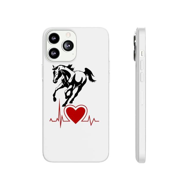 Wild Horse With Pulse Rate Rider Riding Heartbeat Phonecase iPhone