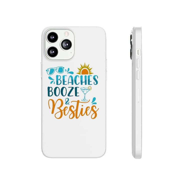 Womens Beaches Booze & Besties Funny Beach Lover Summer Vacation Phonecase iPhone