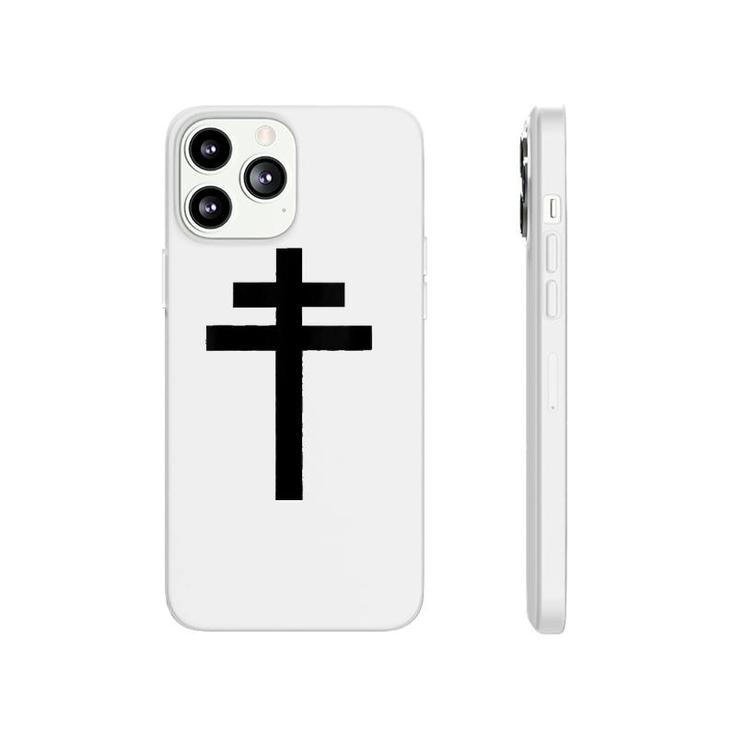 Womens French Resistance Cross Of Lorraine V-Neck Phonecase iPhone