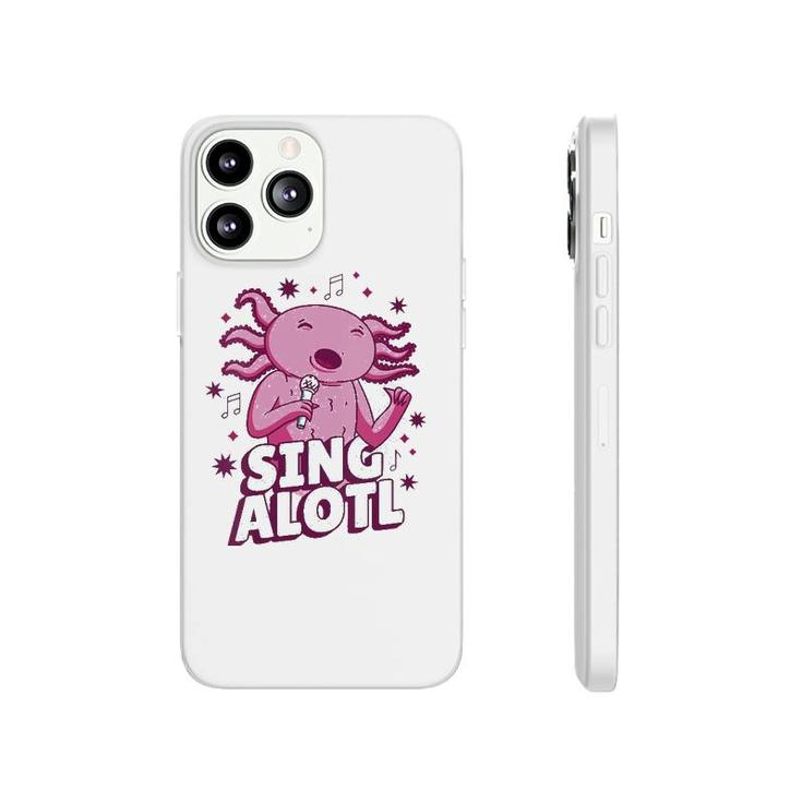 Womens Funny Cute Kawaii Singalotl Axolotl V-Neck Phonecase iPhone