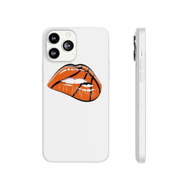 Womens Ich Liebe Basketball Lips Sport Game Day Phonecase iPhone