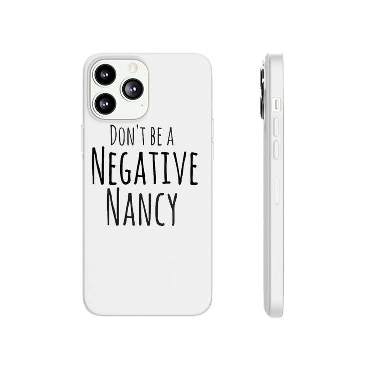 Womens Negative Nancy Positive Thoughts Mental Health V-Neck Phonecase iPhone
