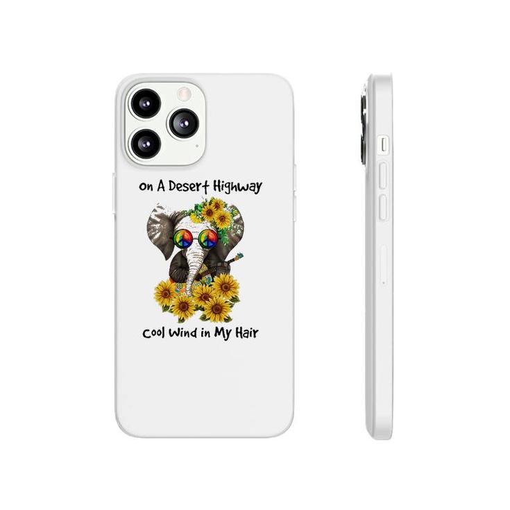 Womens On A Desert Highway Cool Wind In My Hair Hippie Sunflower Phonecase iPhone