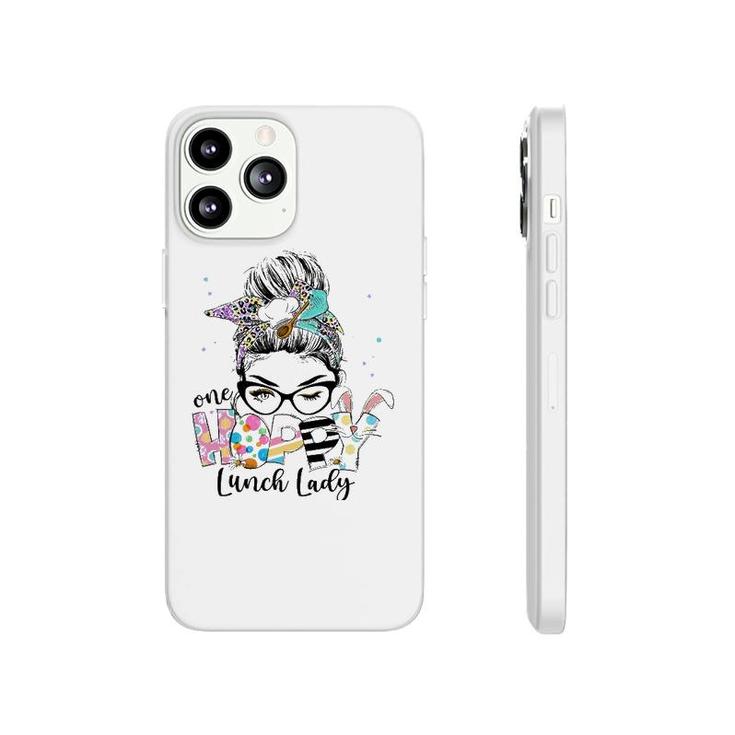 Womens One Hoppy Lunch Lady Cafeteria Staff Easter Outfit Phonecase iPhone