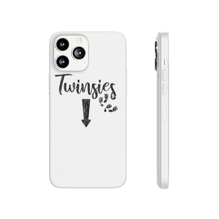 Womens Twinsies Funny Twins Pregnancy Announcement Phonecase iPhone