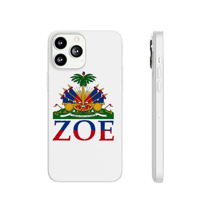 Zoe Cute Haiti Honored Flag Day Gift Phonecase iPhone