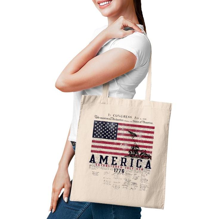 4Th Of July America Established July 4Th 1776 Ver2 Tote Bag