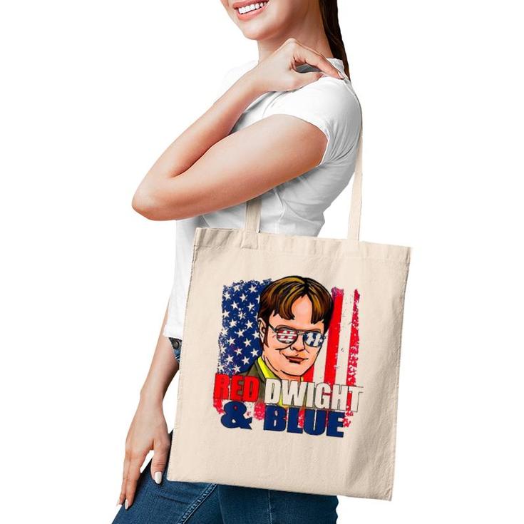 4Th Of July Merica Red - Dwights And Blue American Flag Tote Bag