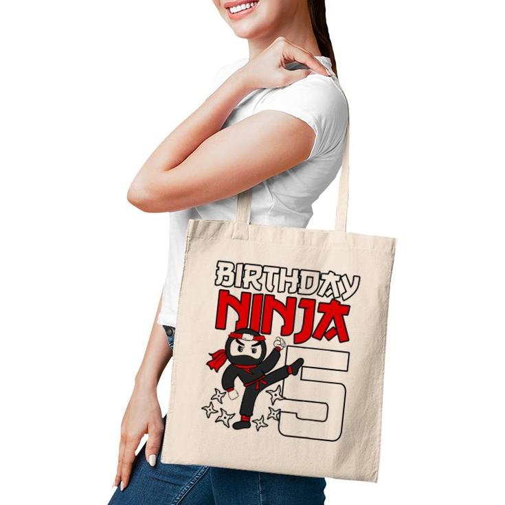 5 Years Old Birthday Party 5Th Ninja Japanese Shinobi Gift Tote Bag