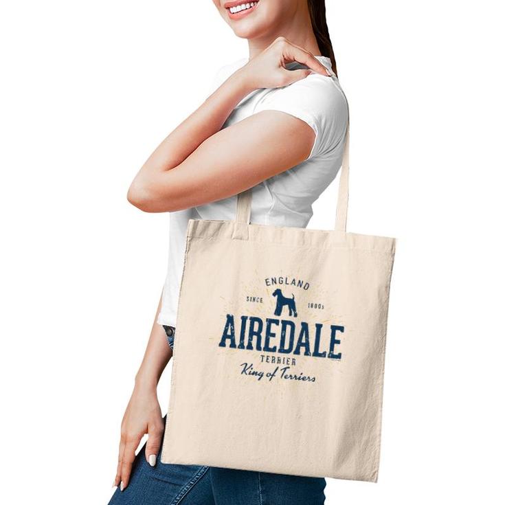 Airedale Terrier Vintage Airedale  Tote Bag