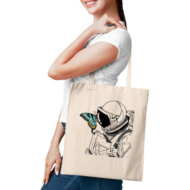 Astronaut Butterfly Art Cute Spaceman Insect Surrealism Gift Tote Bag