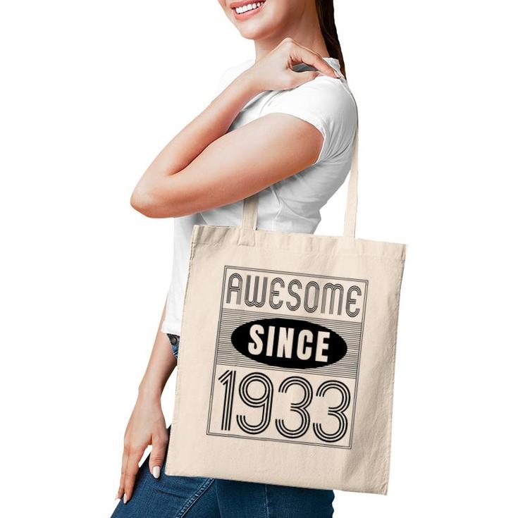 Awesome Since 1933 89 Years Old Birthday Gift Vintage Retro Tote Bag