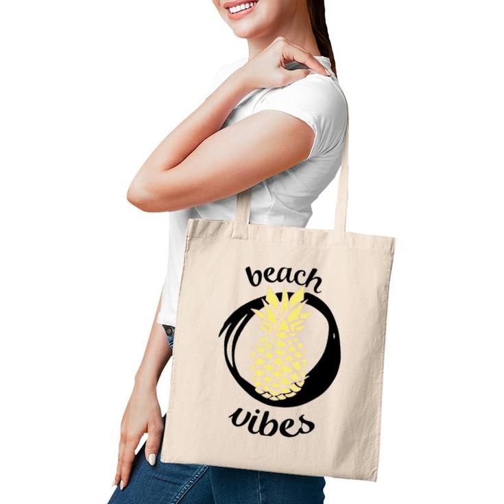 Beach Vibes  - Funny Pineapple Vacation  Plus Size Tote Bag