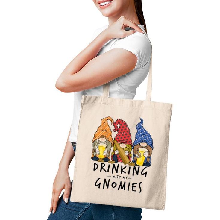 Beer Gnomes Drinking With My Gnomies Beer Drinking Men Women  Tote Bag