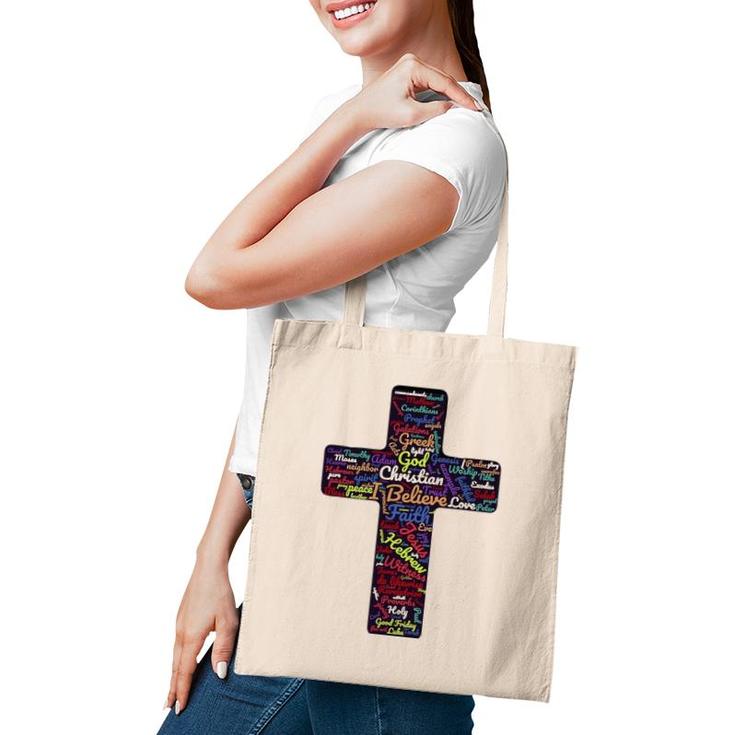 Biblical Christian Cross God Faith Gift Tote Bag