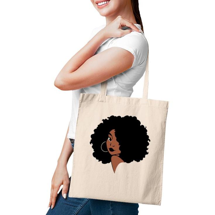 Black Woman Afro Brown Skin Classic Tote Bag