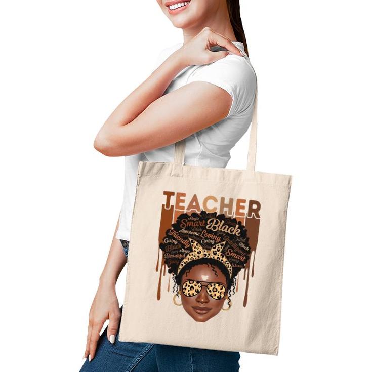 Black Woman Teacher Afro Smart African American Love Melanin Tote Bag