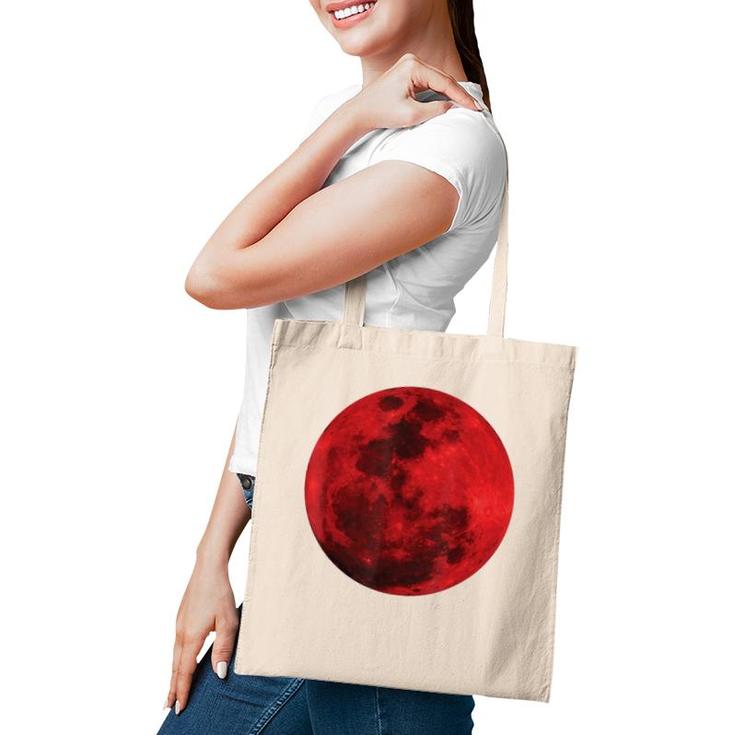 Blood Red Full Moon Space Gift Tote Bag
