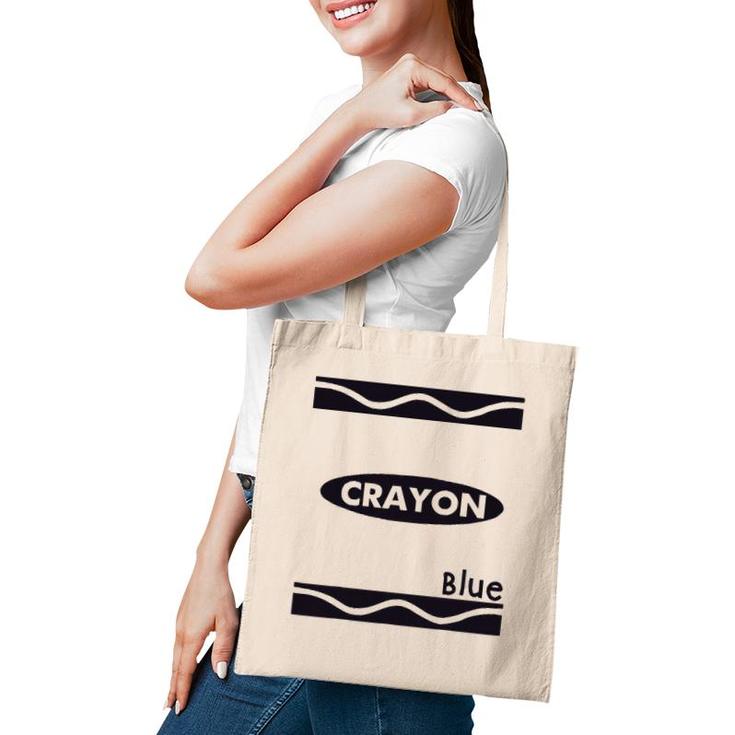 Blue Crayon Graphic Halloween Costume Group Team Matching Tote Bag