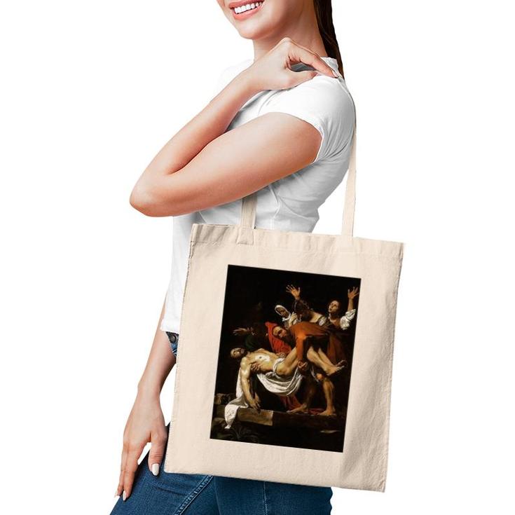 Caravaggio's The Entombment Of Christ Tote Bag