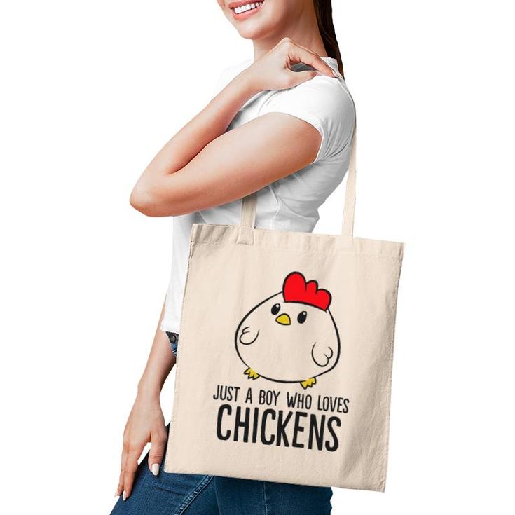 Chicken Boy Just A Boy Who Loves Chickens Tote Bag