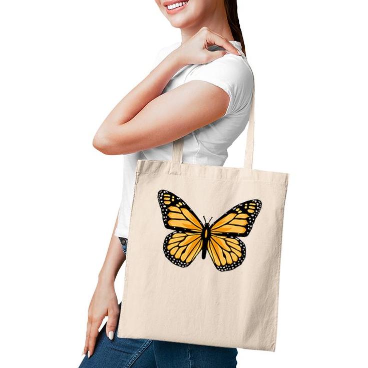 Classic Black And Orange Monarch Butterfly Icon Tote Bag