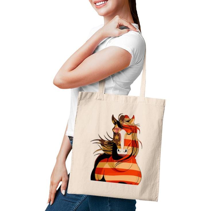 Clydesdale Horse Merica 4Th Of July American Patriotic Tote Bag