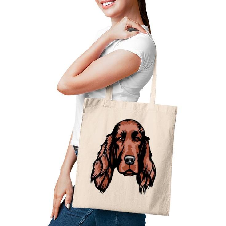 Cool Irish Setter Face Dog Tote Bag