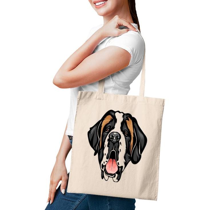 Cool Saint Bernard Face Pet Lover Tote Bag