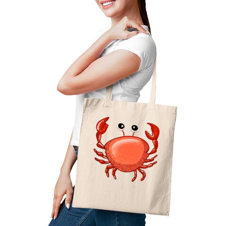Cute Crab For Kids Ocean Animal Sea Creature Funny Crabs Tote Bag