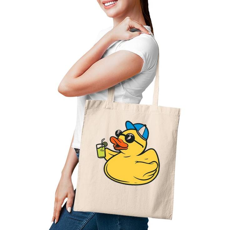 Cute Rubber Ducky Sunglasses Summer Party Duck Toy Kids Tote Bag