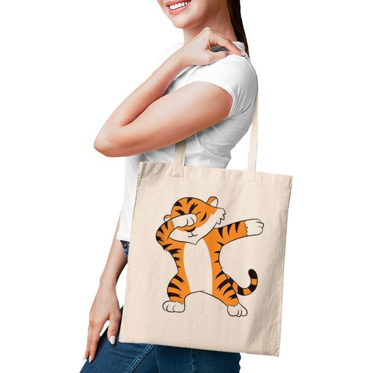 Dabbing Tiger Funny Boy Girl Tiger Children Tiger Dab Tote Bag