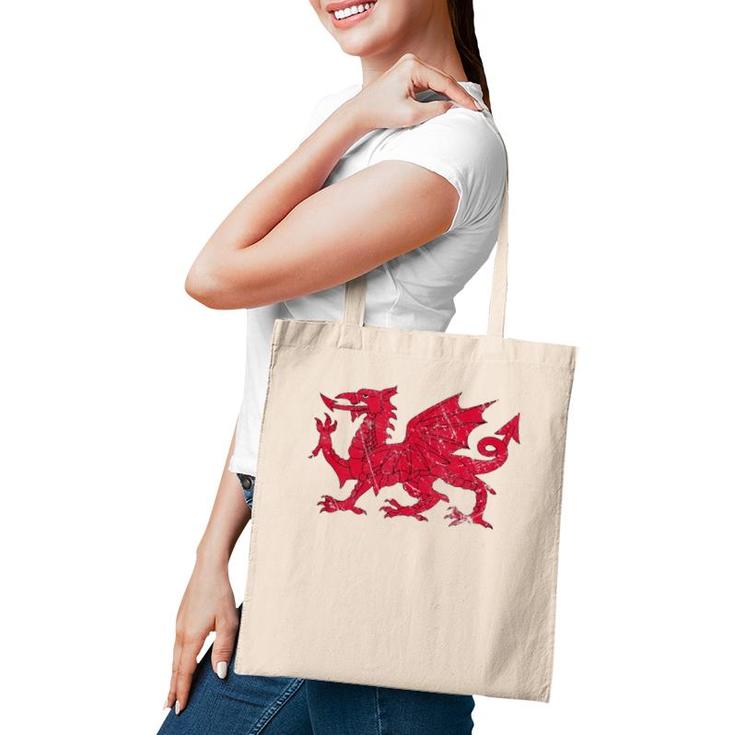 Dragon Of Wales Flag Welsh Cymru Flags Medieval Welsh Rugby Tank Top Tote Bag
