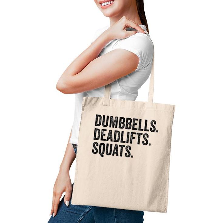 Dumbbells Deadlifts Squats Workout Bodybuilding Tote Bag