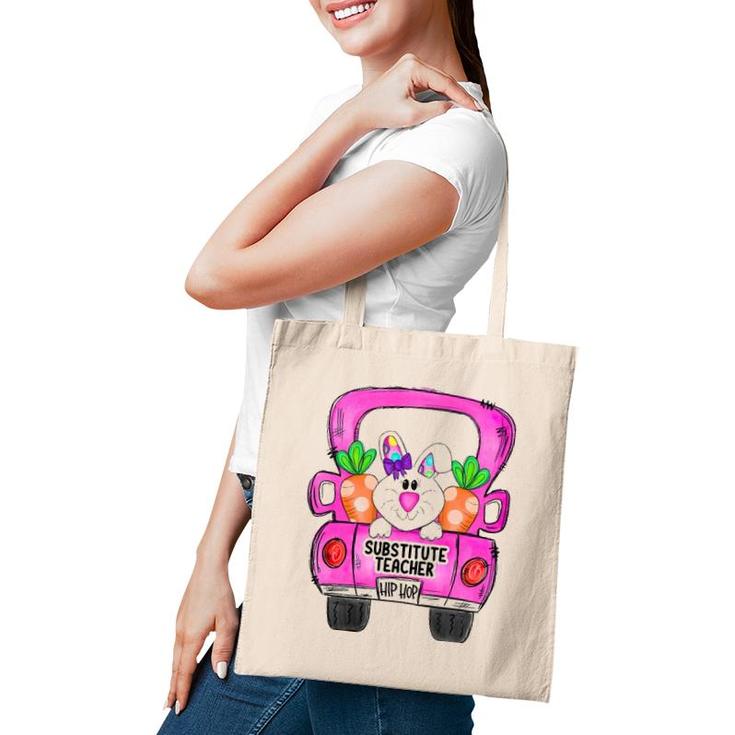 Easter Bunny Truck Substitute Teacher Squad Tote Bag