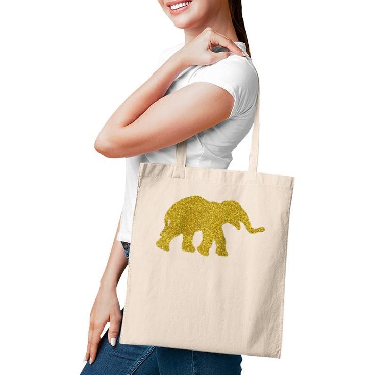 Elephant Vintage Golden Animal Gift Raglan Baseball Tee Tote Bag
